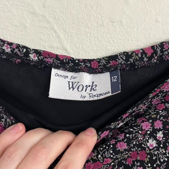 vintage 90s floral preppy girly whimsygoth midi skirt - Picture 7 of 7